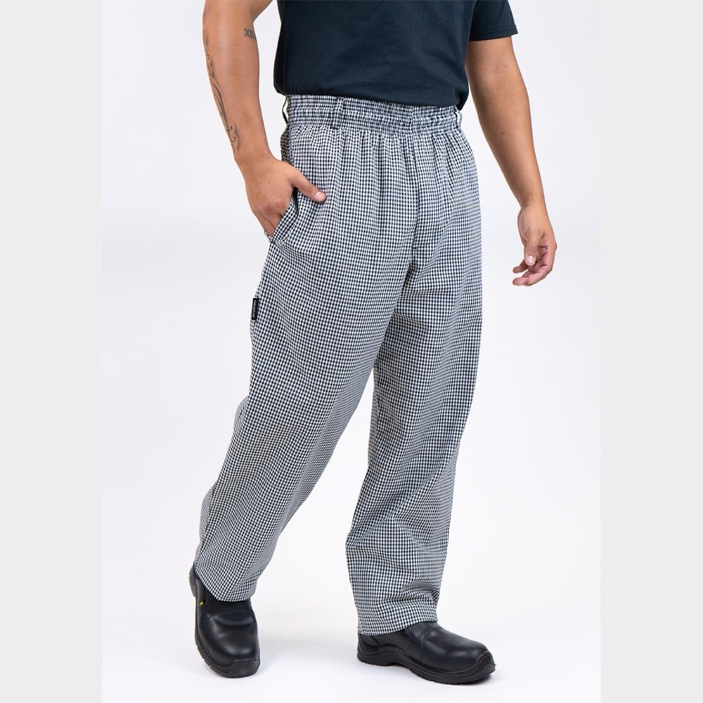 Chef Pants Black and White Checkered
